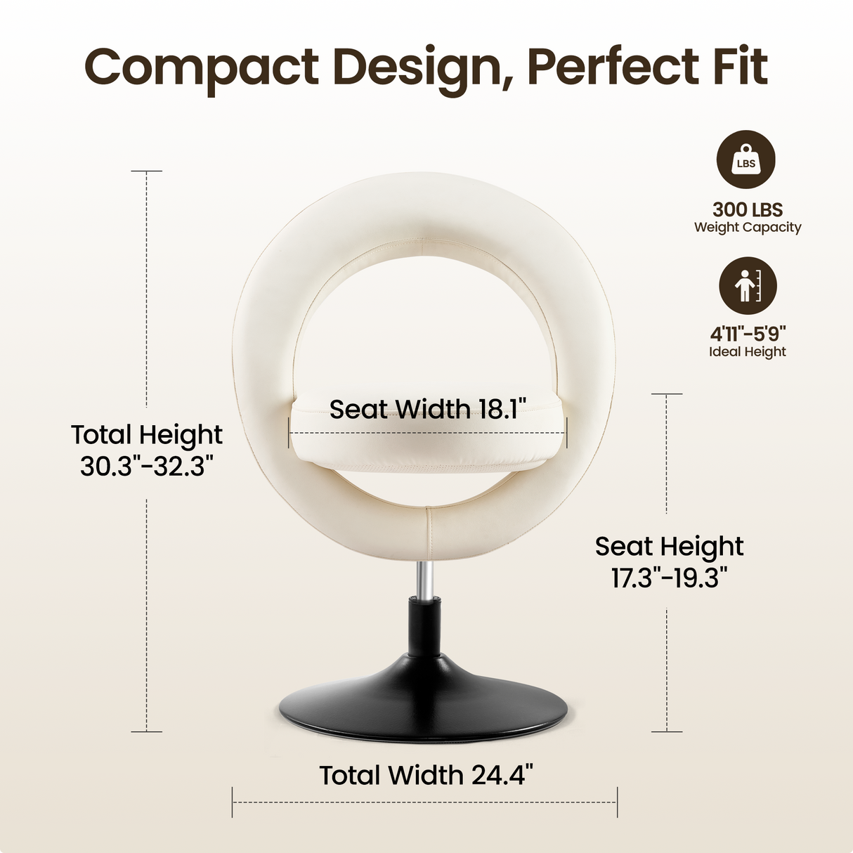 K01 Armless Swivel Chair
